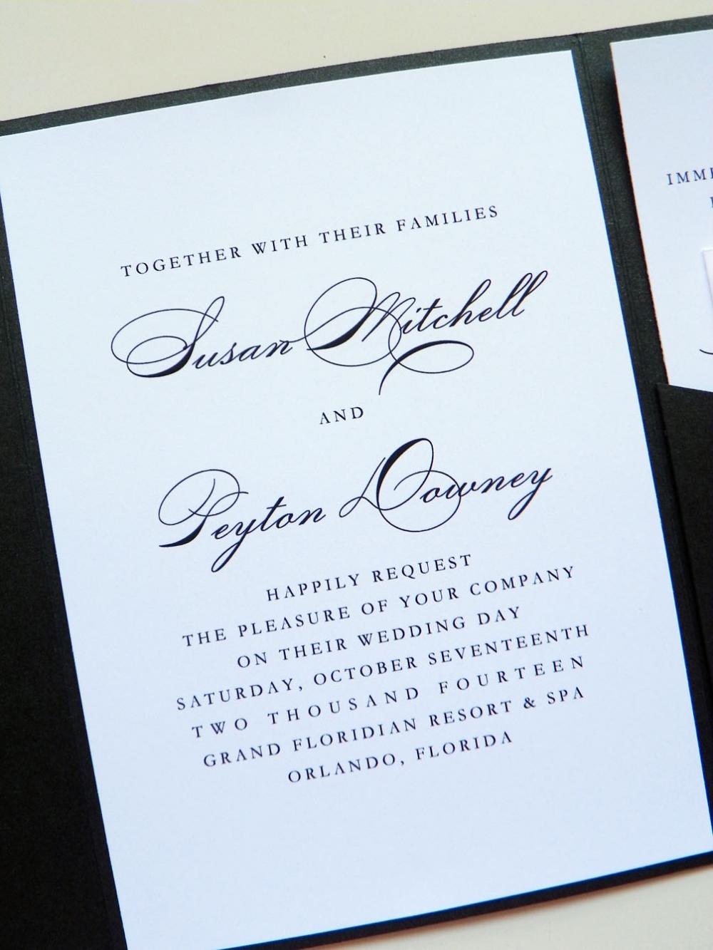 Pocketfold Wedding Invitations Elegance Signature